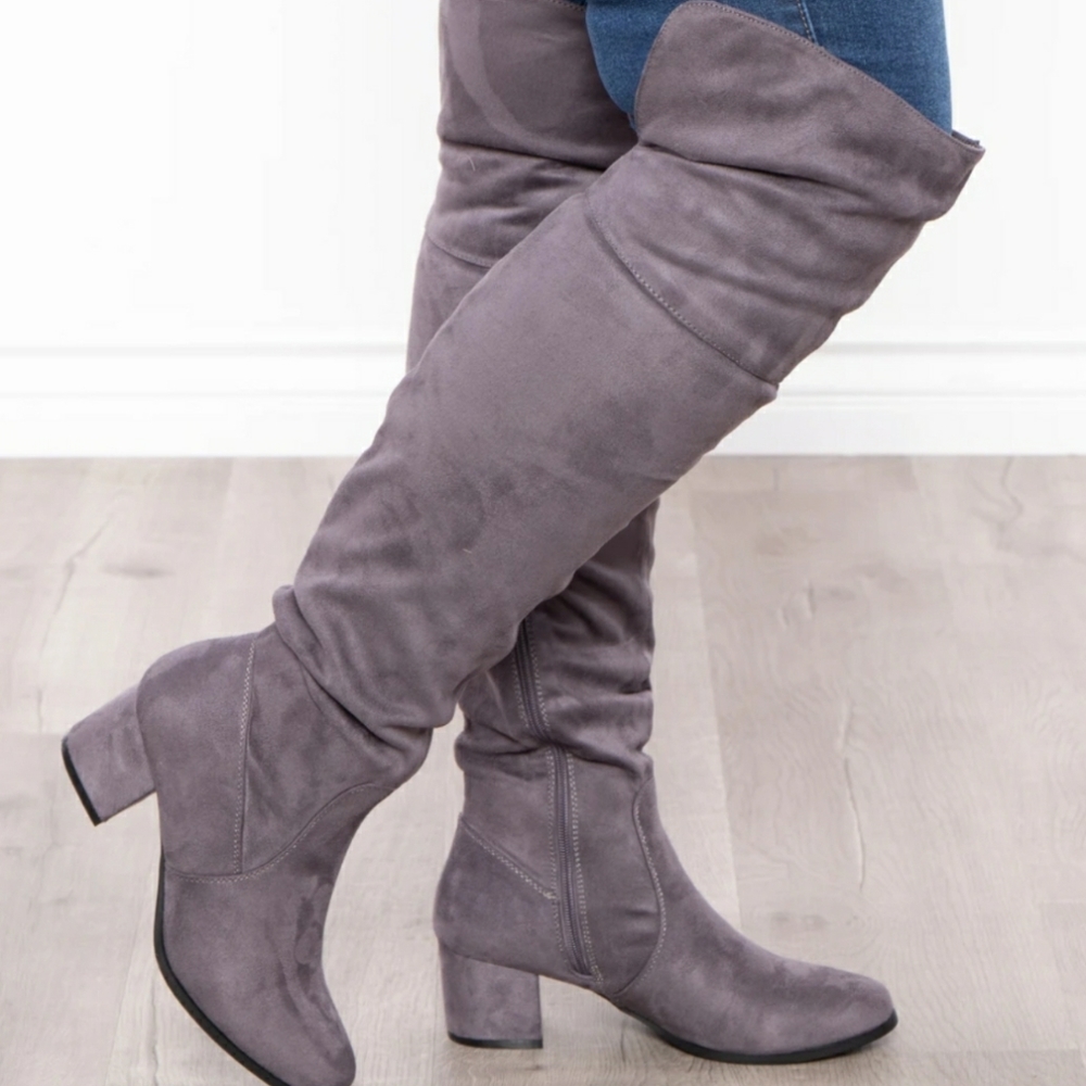 Nature Breeze Faux Seuede Knee High Boots